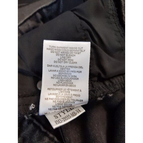 Simple Society Black distressed raw hem straight super high rise jeans Size 17/3 - Picture 12 of 13